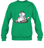 Womens Fat Cat Funny Chubby Cat  International Cat Day V Neck T Shirt Sweatshirt