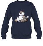 Womens Fat Cat Funny Chubby Cat  International Cat Day V Neck T Shirt Sweatshirt