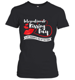 Womens Funny, International Kissing Day, International Kissing Day V Neck T Shirt Women's T-Shirt
