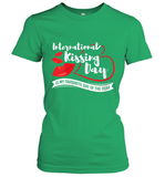 Womens Funny, International Kissing Day, International Kissing Day V Neck T Shirt Women's T-Shirt