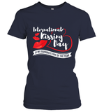 Womens Funny, International Kissing Day, International Kissing Day V Neck T Shirt Women's T-Shirt