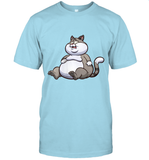 Womens Fat Cat Funny Chubby Cat  International Cat Day V Neck T Shirt T-Shirt
