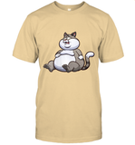 Womens Fat Cat Funny Chubby Cat  International Cat Day V Neck T Shirt T-Shirt