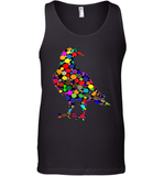 Womens Colourful Dove Bird International Dot day V Neck T Shirt Tank Top