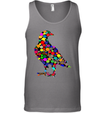 Womens Colourful Dove Bird International Dot day V Neck T Shirt Tank Top