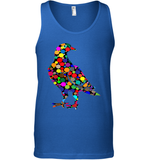 Womens Colourful Dove Bird International Dot day V Neck T Shirt Tank Top