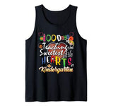100 Days of School of Teaching Lil Hearts Teacher Valentines Tank Top