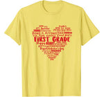 1st GRADE TEACHER VALENTINE HEART GIFT  First Grade Gift T-Shirt