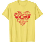 1st GRADE TEACHER VALENTINE HEART GIFT  First Grade Gift T-Shirt