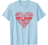 1st GRADE TEACHER VALENTINE HEART GIFT  First Grade Gift T-Shirt