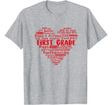 1st GRADE TEACHER VALENTINE HEART GIFT  First Grade Gift T-Shirt