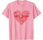 1st GRADE TEACHER VALENTINE HEART GIFT  First Grade Gift T-Shirt