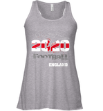 Womens England Flag Football Supporter Sports Gifts V Neck T Shirt Racerback Tank
