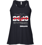 Womens England Flag Football Supporter Sports Gifts V Neck T Shirt Racerback Tank