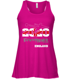 Womens England Flag Football Supporter Sports Gifts V Neck T Shirt Racerback Tank