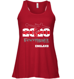 Womens England Flag Football Supporter Sports Gifts V Neck T Shirt Racerback Tank