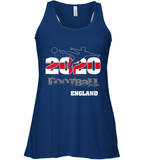 Womens England Flag Football Supporter Sports Gifts V Neck T Shirt Racerback Tank