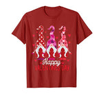3 Gnomes Valentine Hearts Cute Valentine’s Day Gift Kids T-Shirt