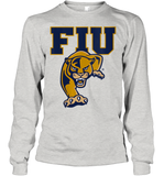 Womens FIU Panthers College NCAA PPFIU01 V Neck T Shirt Youth Long Sleeve
