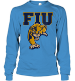 Womens FIU Panthers College NCAA PPFIU01 V Neck T Shirt Youth Long Sleeve