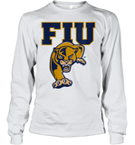 Womens FIU Panthers College NCAA PPFIU01 V Neck T Shirt Youth Long Sleeve