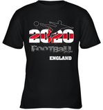 Womens England Flag Football Supporter Sports Gifts V Neck T Shirt Youth T-Shirt