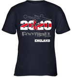 Womens England Flag Football Supporter Sports Gifts V Neck T Shirt Youth T-Shirt