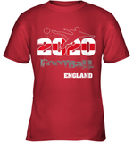 Womens England Flag Football Supporter Sports Gifts V Neck T Shirt Youth T-Shirt