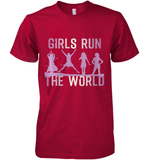 Womens Girls Run The World  International Women's Day Feminist V Neck T Shirt Premium Men's T-Shirt