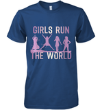 Womens Girls Run The World  International Women's Day Feminist V Neck T Shirt Premium Men's T-Shirt