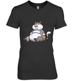 Womens Fat Cat Funny Chubby Cat  International Cat Day V Neck T Shirt Premium Women's T-Shirt