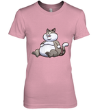 Womens Fat Cat Funny Chubby Cat  International Cat Day V Neck T Shirt Premium Women's T-Shirt
