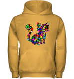 Womens Colourful Cat International dot day V Neck T Shirt Youth Hoodie