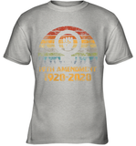 Womens 19th Amendment 1920 2020 Women's Right To Vote Retro Sunset V Neck T Shirt Youth T-Shirt