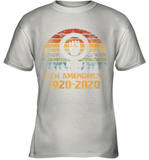 Womens 19th Amendment 1920 2020 Women's Right To Vote Retro Sunset V Neck T Shirt Youth T-Shirt