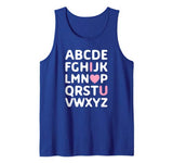 ABC I Love You Teachers Kids Parents Valentine’s Day Tank Top