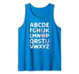 ABC I Love You Teachers Kids Parents Valentine’s Day Tank Top