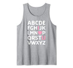 ABC I Love You Teachers Kids Parents Valentine’s Day Tank Top