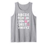 ABC I Love You Teachers Kids Parents Valentine’s Day Tank Top