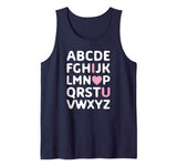 ABC I Love You Teachers Kids Parents Valentine’s Day Tank Top
