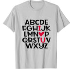 ABC I Love You Valentine – Teacher Valentine’s Day T-Shirt