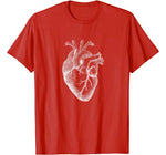 Anatomical Heart Illustration Spread The Love Valentine Art T-Shirt