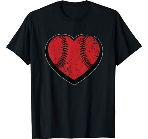 Baseball Heart Vintage Valentine’s Day Shirt for Kids Boys
