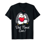Best Fiance Ever Valentine’s Day Gift for Him Cute Penguin T-Shirt