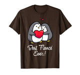 Best Fiance Ever Valentine’s Day Gift for Him Cute Penguin T-Shirt