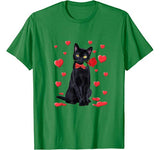 Black Cat Valentines T-Shirt Love Boys Girls Valentine Gift T-Shirt