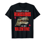 Boys Dinosaur Valentine’s Day Funny Mamasaurus Kids Gift T-Shirt
