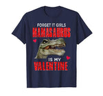 Boys Dinosaur Valentine’s Day Funny Mamasaurus Kids Gift T-Shirt