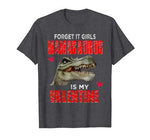 Boys Dinosaur Valentine’s Day Funny Mamasaurus Kids Gift T-Shirt