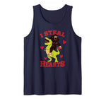 Boys Valentines Day Dinosaur Tee  I Steal Hearts Tank Top